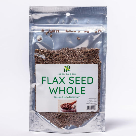 Wildcrafted 4oz Whole Flax Seed Herb - Linum Usitatissimum for Body Care