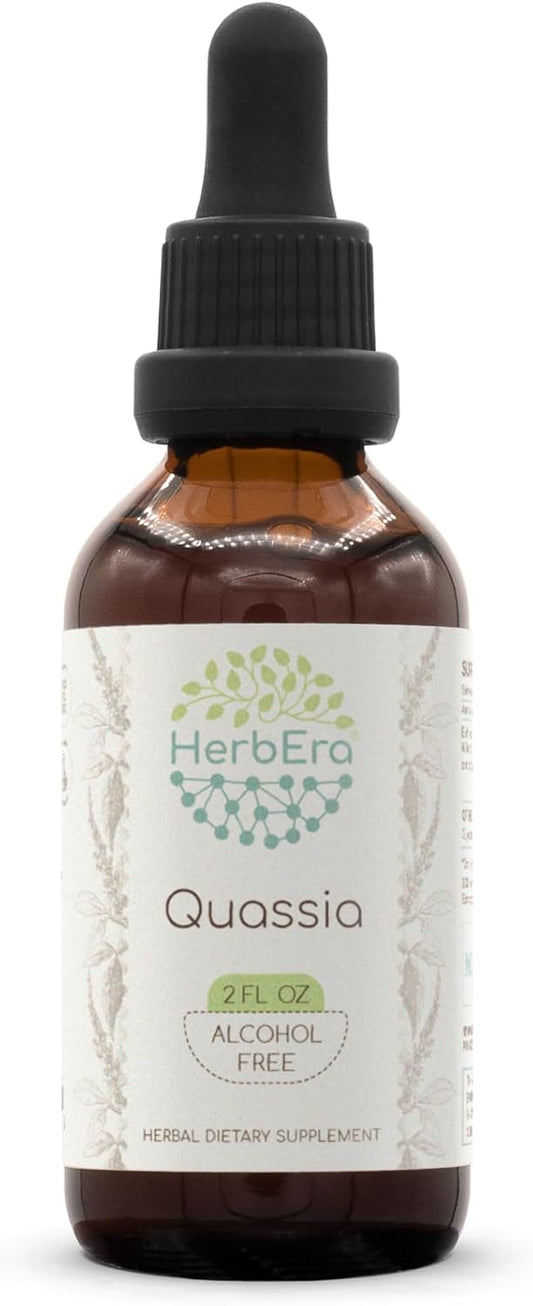 Wildcrafted Alcohol-Free Quassia Amara Herbal Extract Tincture by HerbEra - 2 fl oz