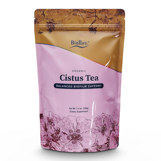 Wildcrafted Cistus Incanus & Cistus Albidus Loose Tea - High Antioxidants & Polyphenols for Immune Support - 3.5oz