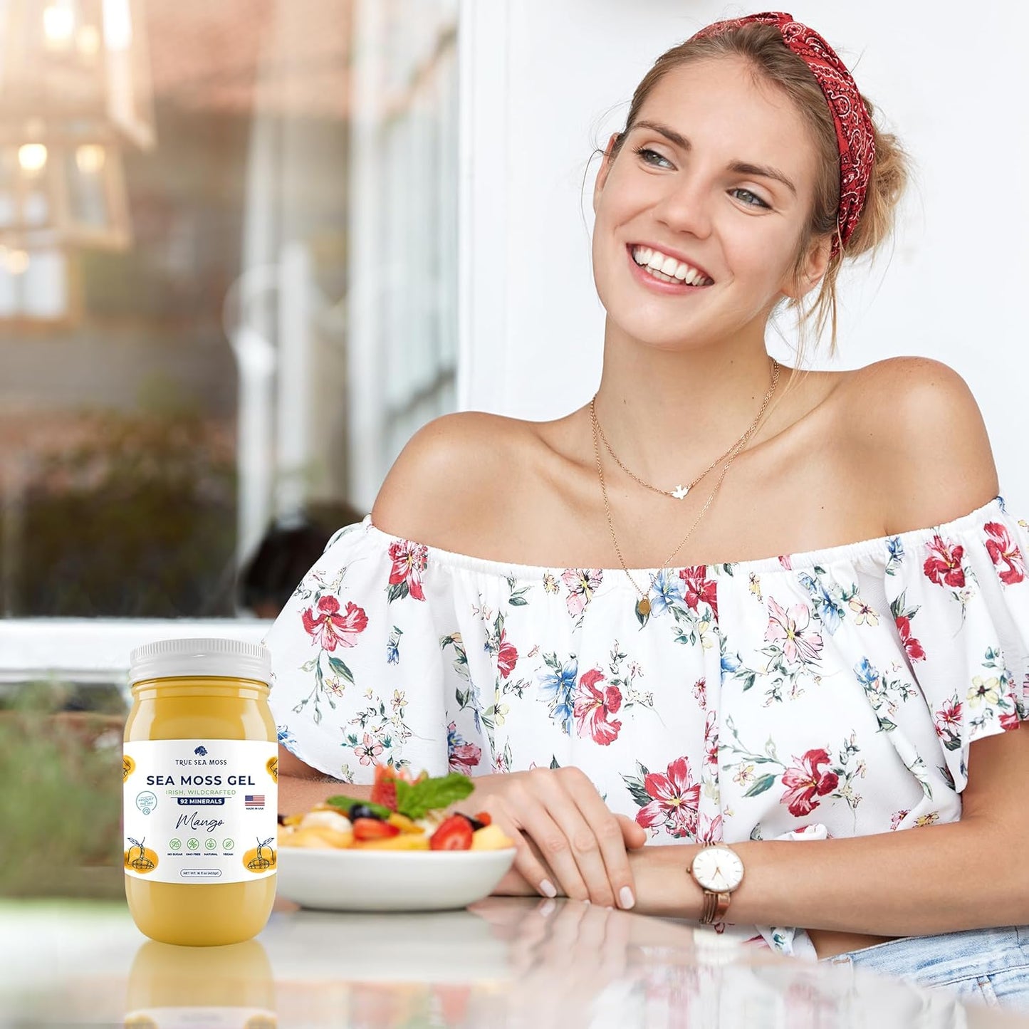 Wildcrafted Irish Sea Moss Gel with Dried Seaweed & Fresh Sea Vegetables - Mango Flavor - 16 oz - Supports Health & Digestion - Made in USA