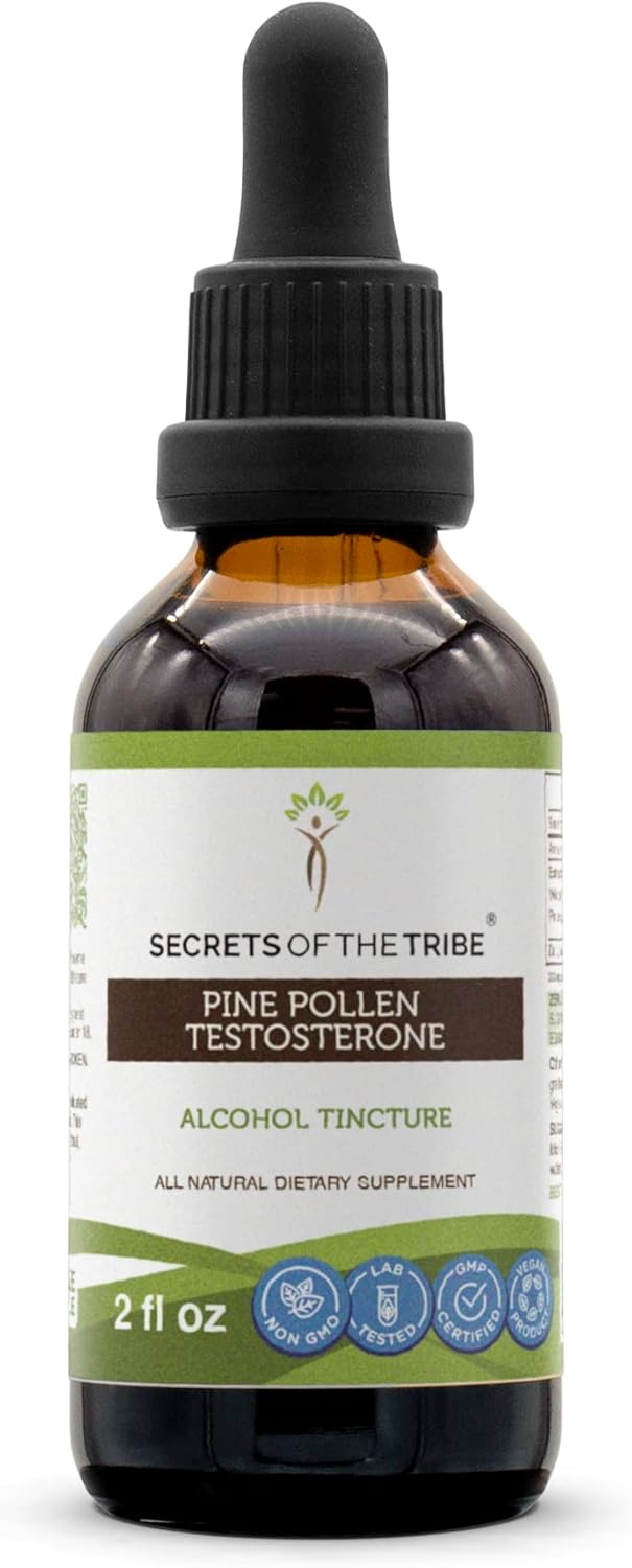 Wildcrafted Pine Pollen Testosterone Tincture Alcohol Extract 2 oz - Scots Pine (Pinus sylvestris) Dried Pollen