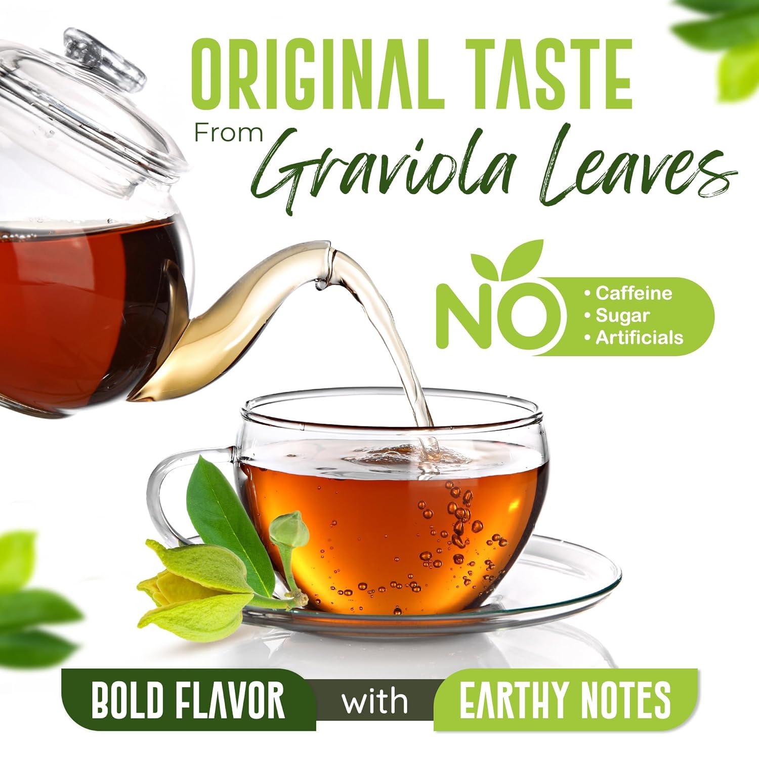 Wildcrafted Soursop Graviola Dried Leaf Tea - 250+ Guanabana Leaves, Gluten-Free, Precut Loose Herbal Tea for Relaxation and Sleep