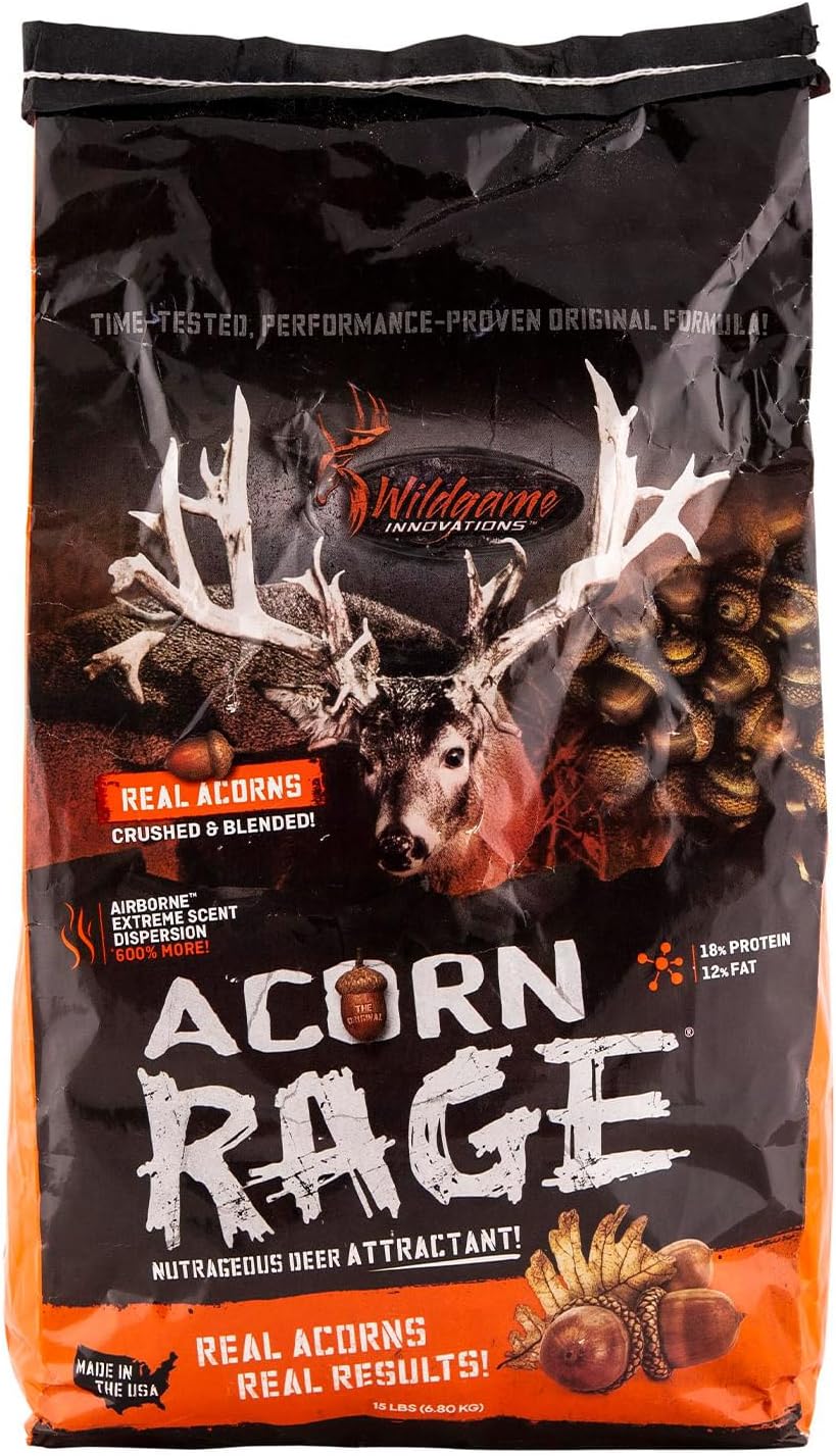 Wildgame Innovations Acorn Rage Deer Attractant | Effective Year-Round Hunting Bait | Nutrient-Rich Acorns & Roasted Soybean Blend