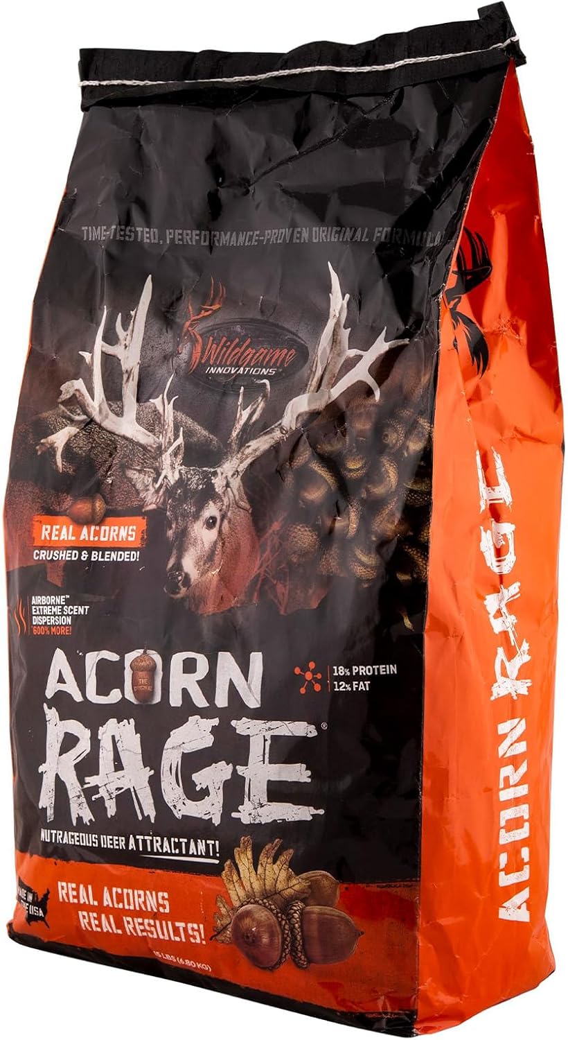 Wildgame Innovations Acorn Rage Deer Attractant | Effective Year-Round Hunting Bait | Nutrient-Rich Acorns & Roasted Soybean Blend