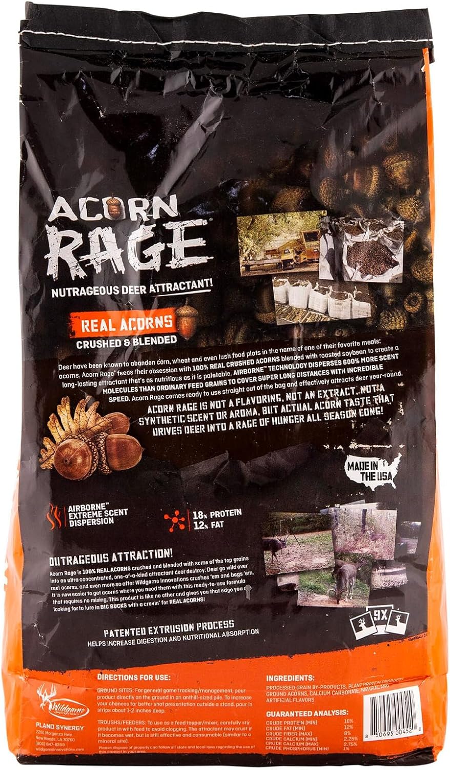 Wildgame Innovations Acorn Rage Deer Attractant | Effective Year-Round Hunting Bait | Nutrient-Rich Acorns & Roasted Soybean Blend