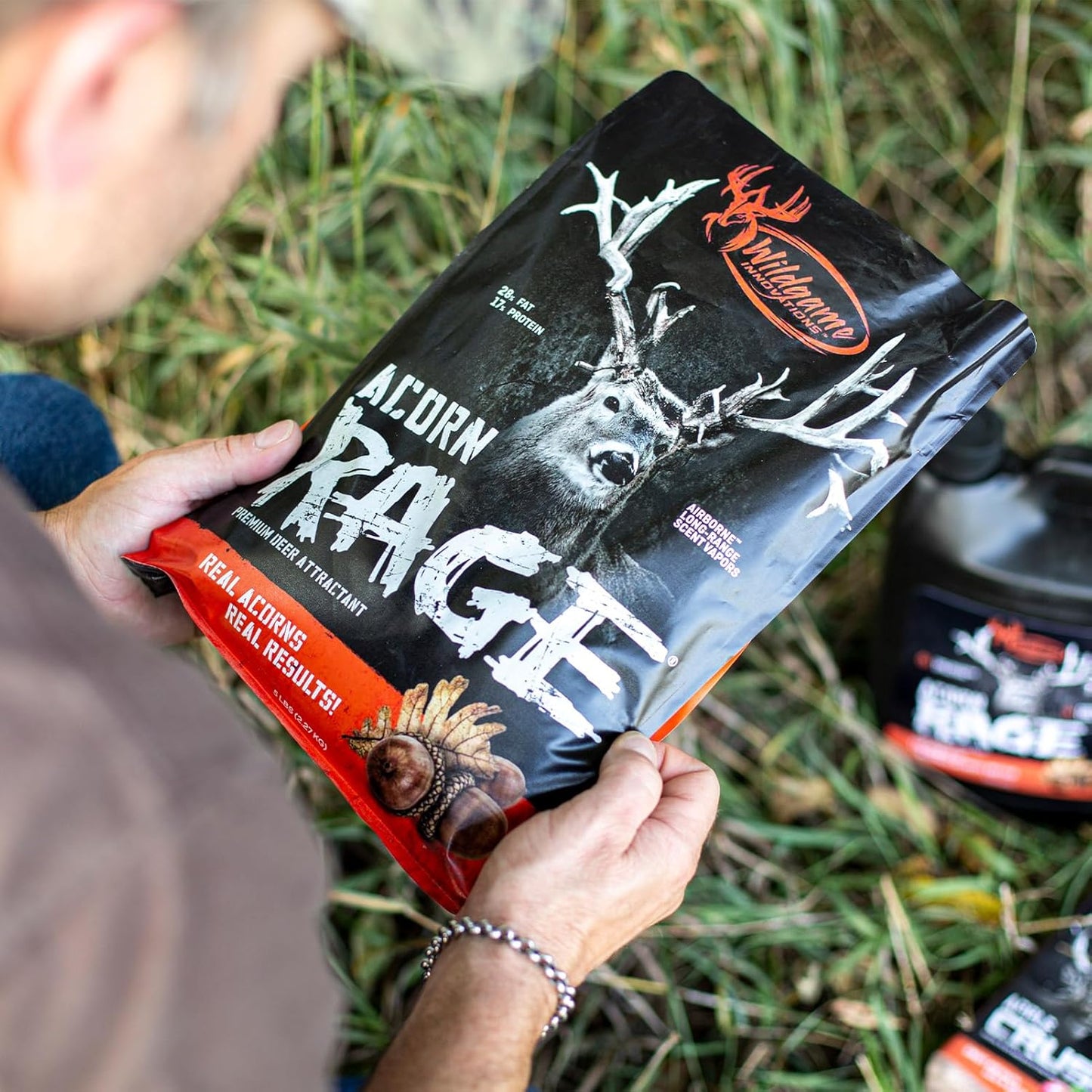 Wildgame Innovations Acorn Rage Deer Attractant | Effective Year-Round Hunting Bait | Nutrient-Rich Acorns & Roasted Soybean Blend