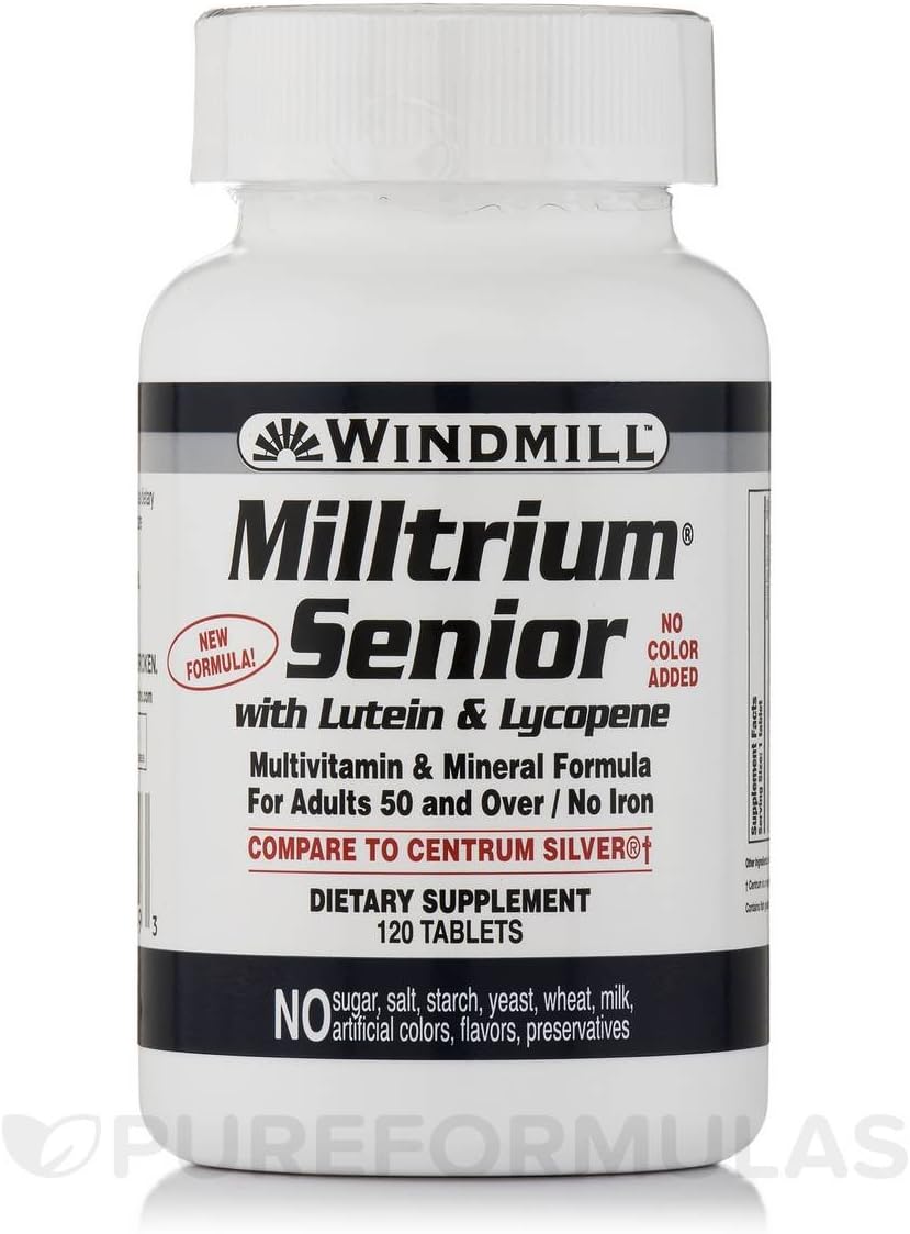 Windmill Milltrium Senior Tablets with Lutein - 120 Count