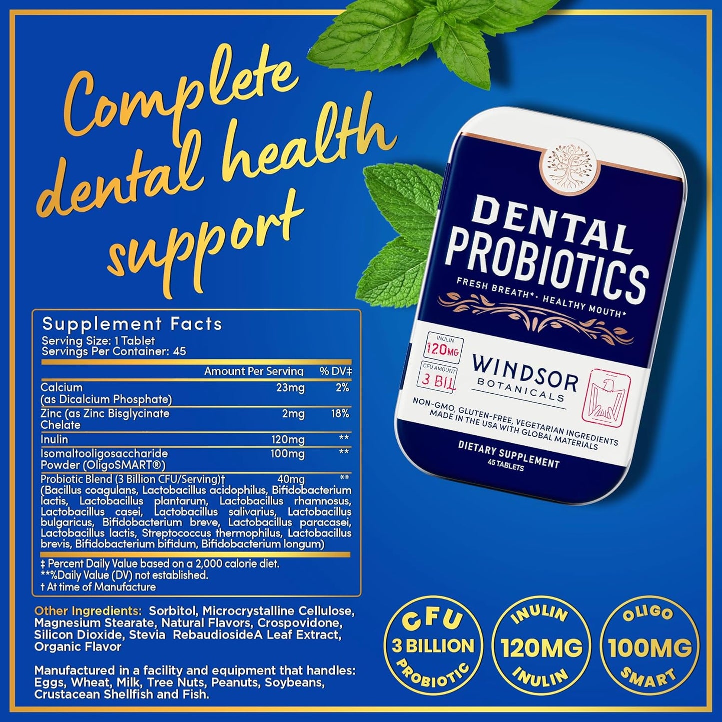 Windsor Botanicals Cholesterol Support and Fresh Breath Dental Probiotics Bundle