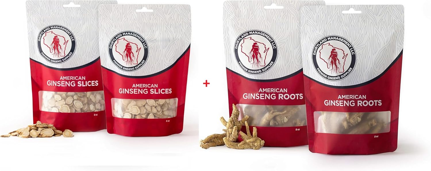 Wisconsin Ginseng Slices and Roots - 16 oz Pack from Dairyland Management LLC - Direct from Farmer to Consumer