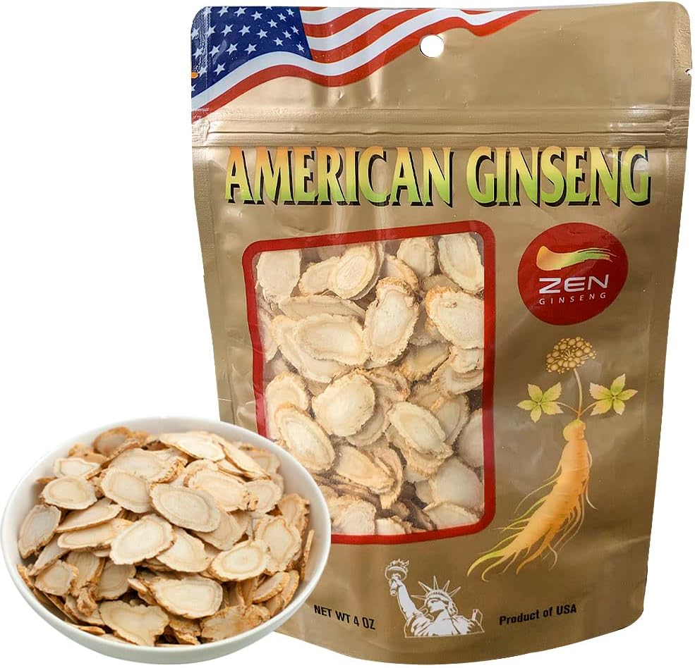 Wisconsin Ginseng Slices: Panax Ginseng for Immunity, Energy, and Stamina - 1 Bag for Men and Women.