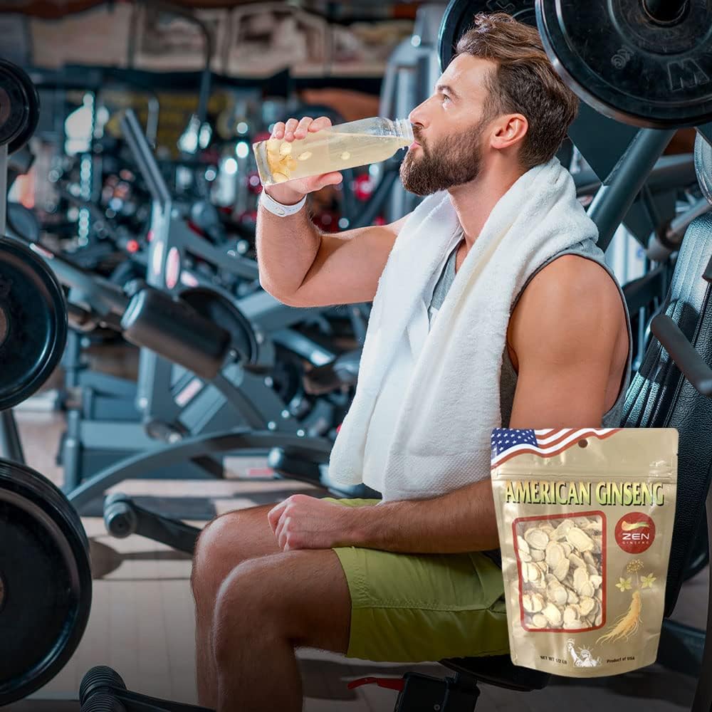 Wisconsin Ginseng Slices: Panax Ginseng for Immunity, Energy, and Stamina - 1 Bag for Men and Women.