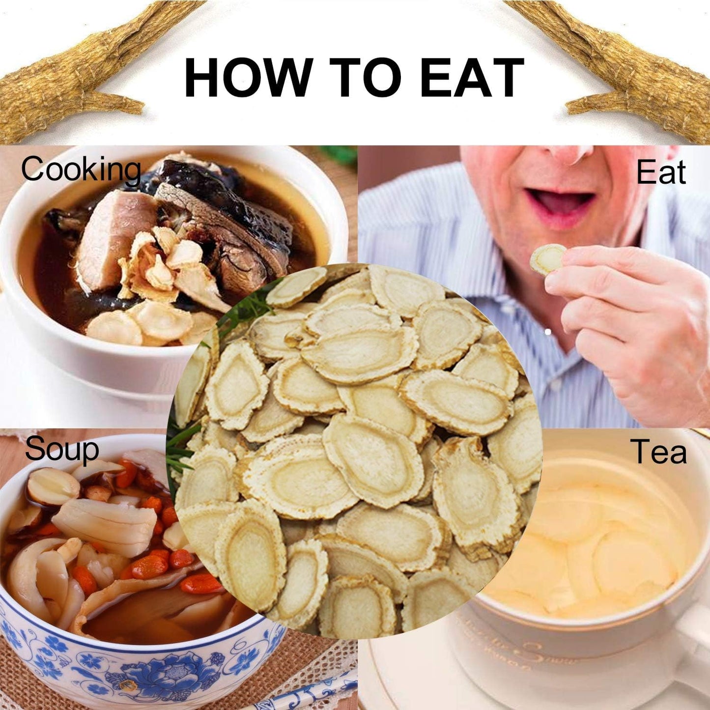 Wisconsin Grown American Ginseng Slices for Ginseng Tea, Large Round Ginseng Root, 4oz Box