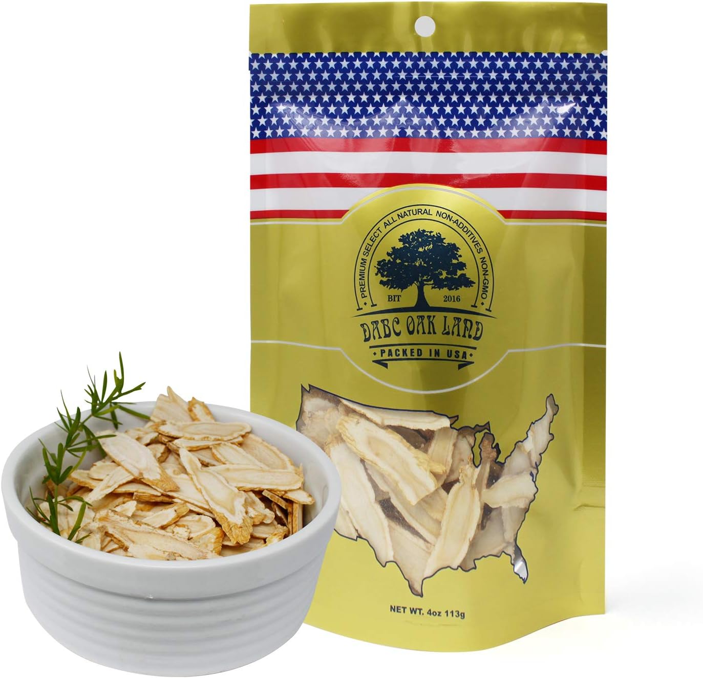 Wisconsin-Grown DABC OAK LAND DOL American Ginseng Slices for Making Ginseng Tea - Small 4oz Bag - Health Benefits