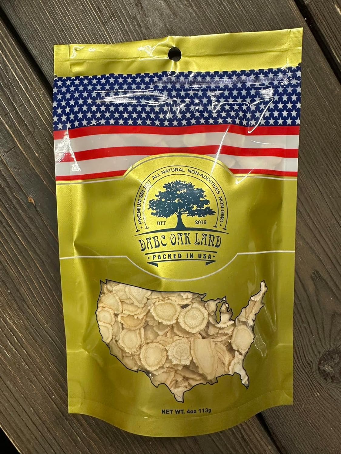 Wisconsin-Grown DABC OAK LAND DOL American Ginseng Slices for Making Ginseng Tea - Small 4oz Bag - Health Benefits