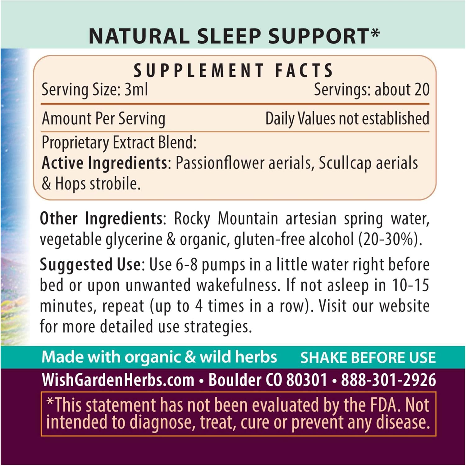 WISHGARDEN Sleepy Nights Pump Top - 0.66 Fluid Ounces