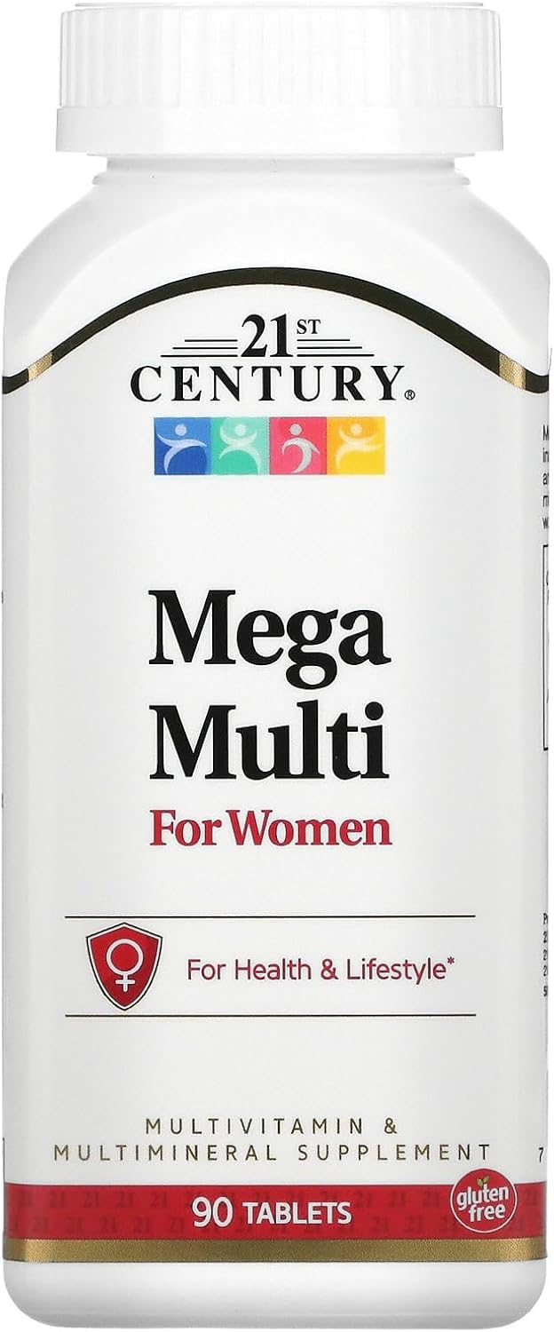 Women's 21st Century Mega Multi Tablets, 90-Count - Complete Daily Multivitamin