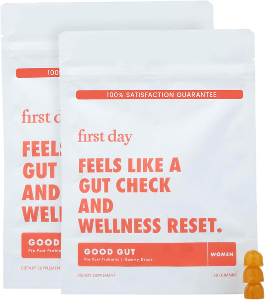 Women’s 3-in-1 Good Gut Tribiotic Gummies - Immune & Digestive Support - 60-Day Supply