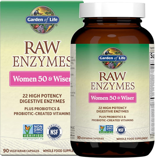 Women's 50+ Digestive Enzymes with Probiotics & Vitamins - 90 Capsules