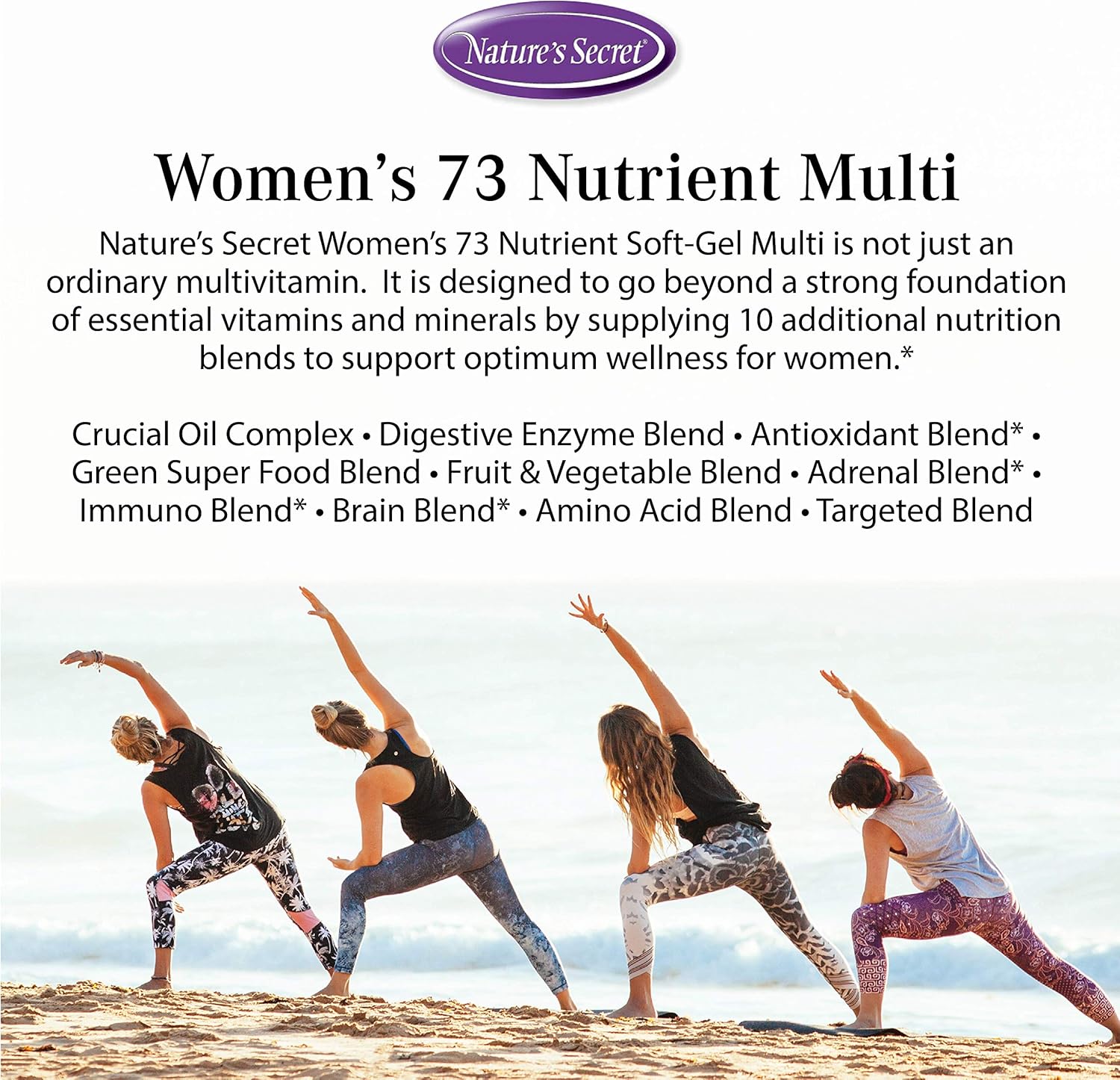 Women's 73 Nutrient Soft-Gel Multi Vitamin - Natural Dietary Supplement, 60-Count