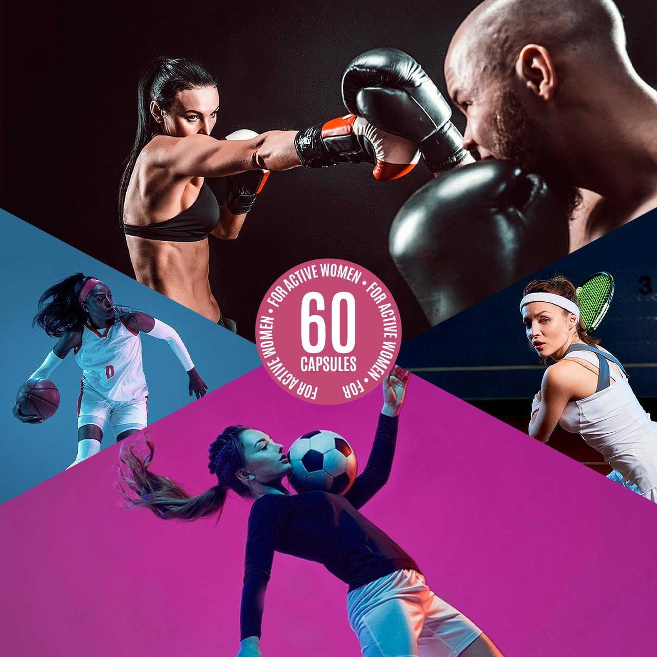 Women's Active Multivitamin for Energy, Focus & Immune Health - 60 Capsules