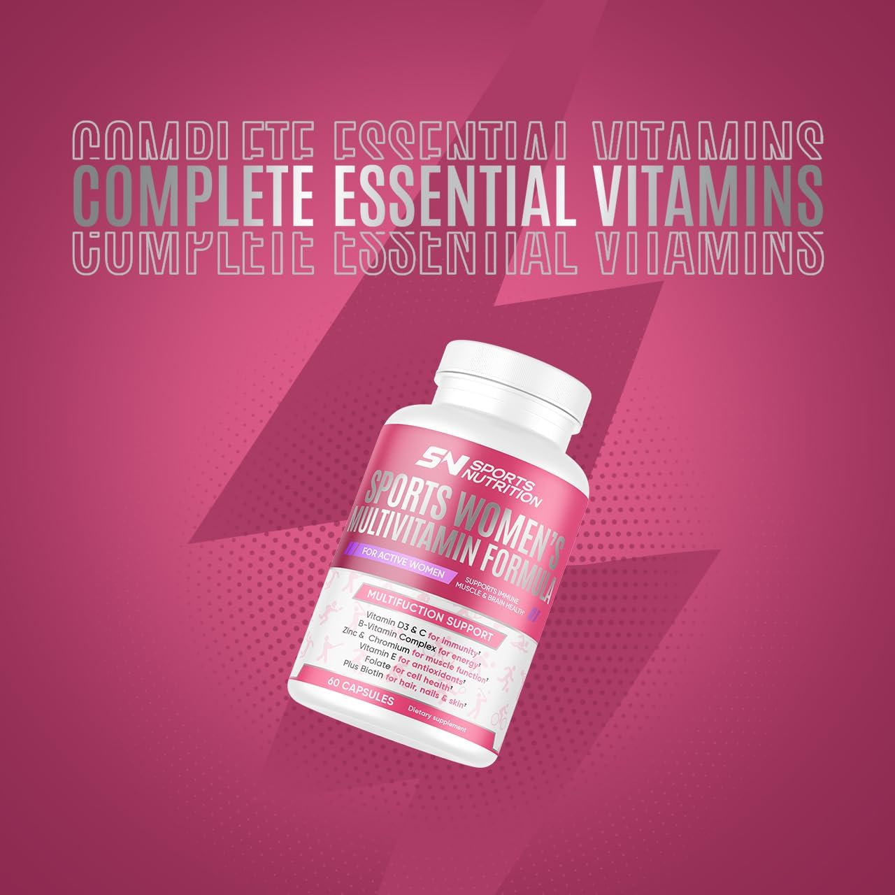 Women's Active Multivitamin for Energy, Focus & Immune Health - 60 Capsules