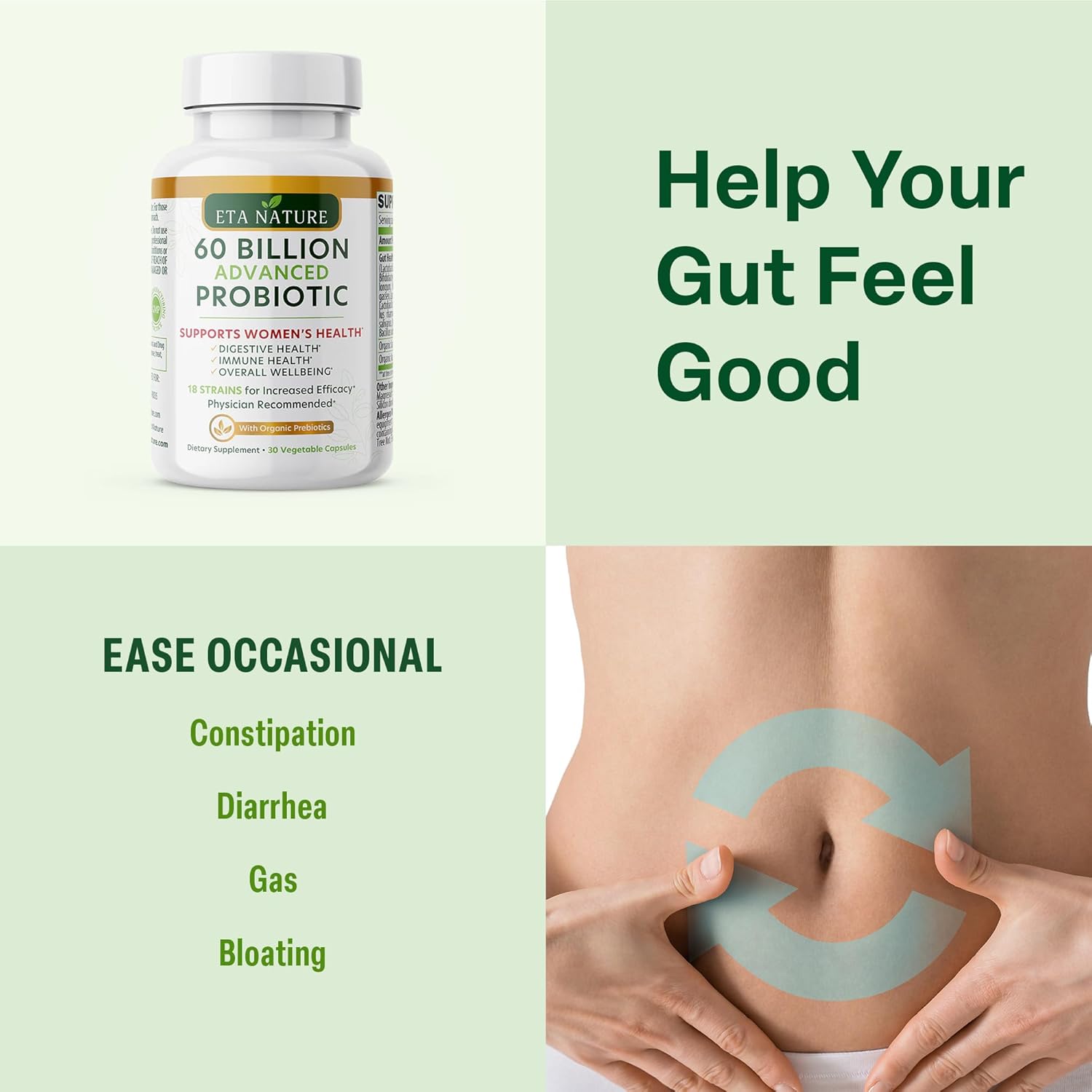 Women's Advanced Probiotic Blend - Supports Digestive Health, Gut Function, and Immune System