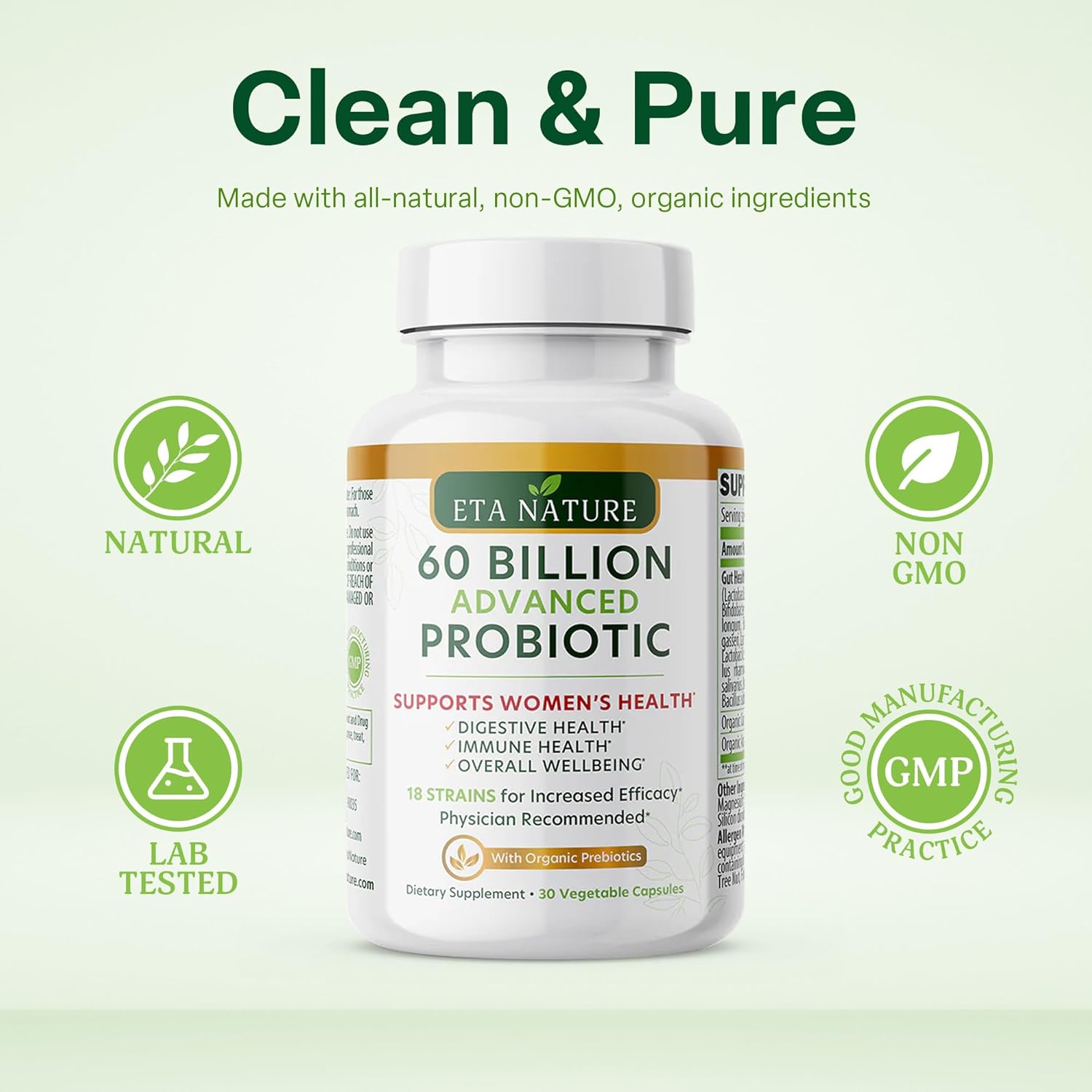 Women's Advanced Probiotic Blend - Supports Digestive Health, Gut Function, and Immune System