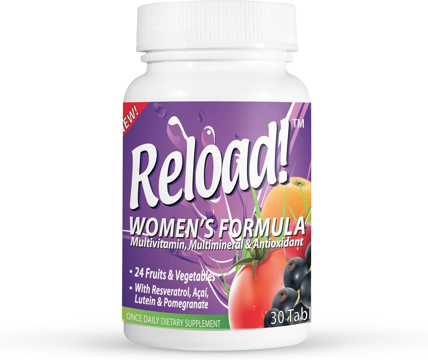 Women's All Natural Multivitamin with 24 Fruits and Vegetables, Biotin for Hair, Skin, and Nails - 1 Month Supply