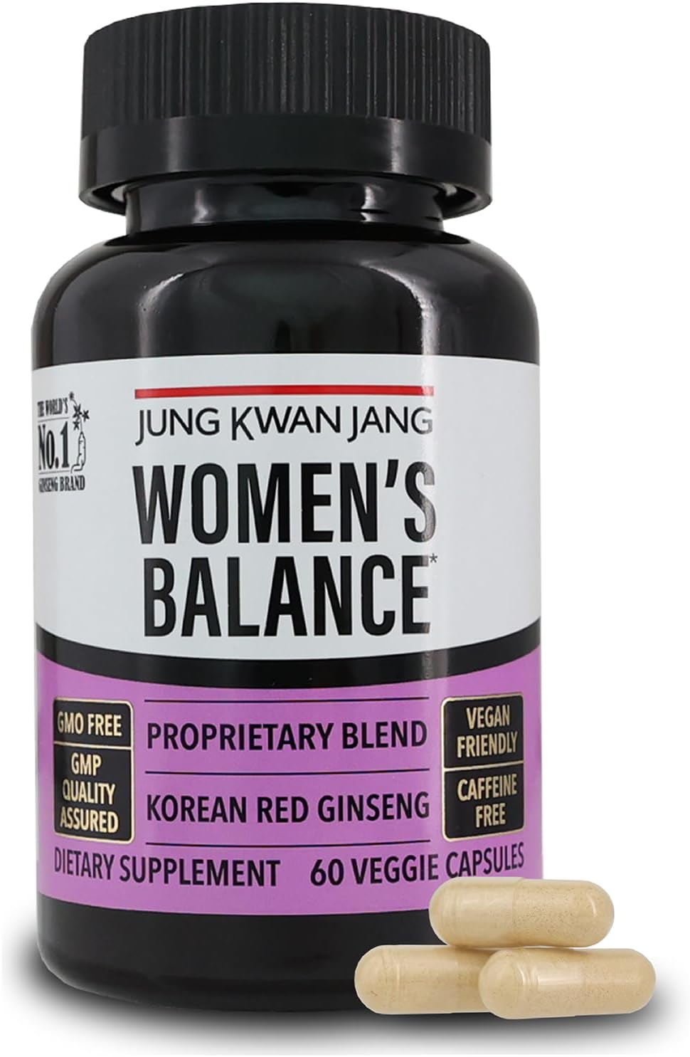 Women's Balance Supplement with Korean Red Ginseng for Energy, Digestion, and Cognitive Health - 60 Capsules by JUNG KWAN JANG
