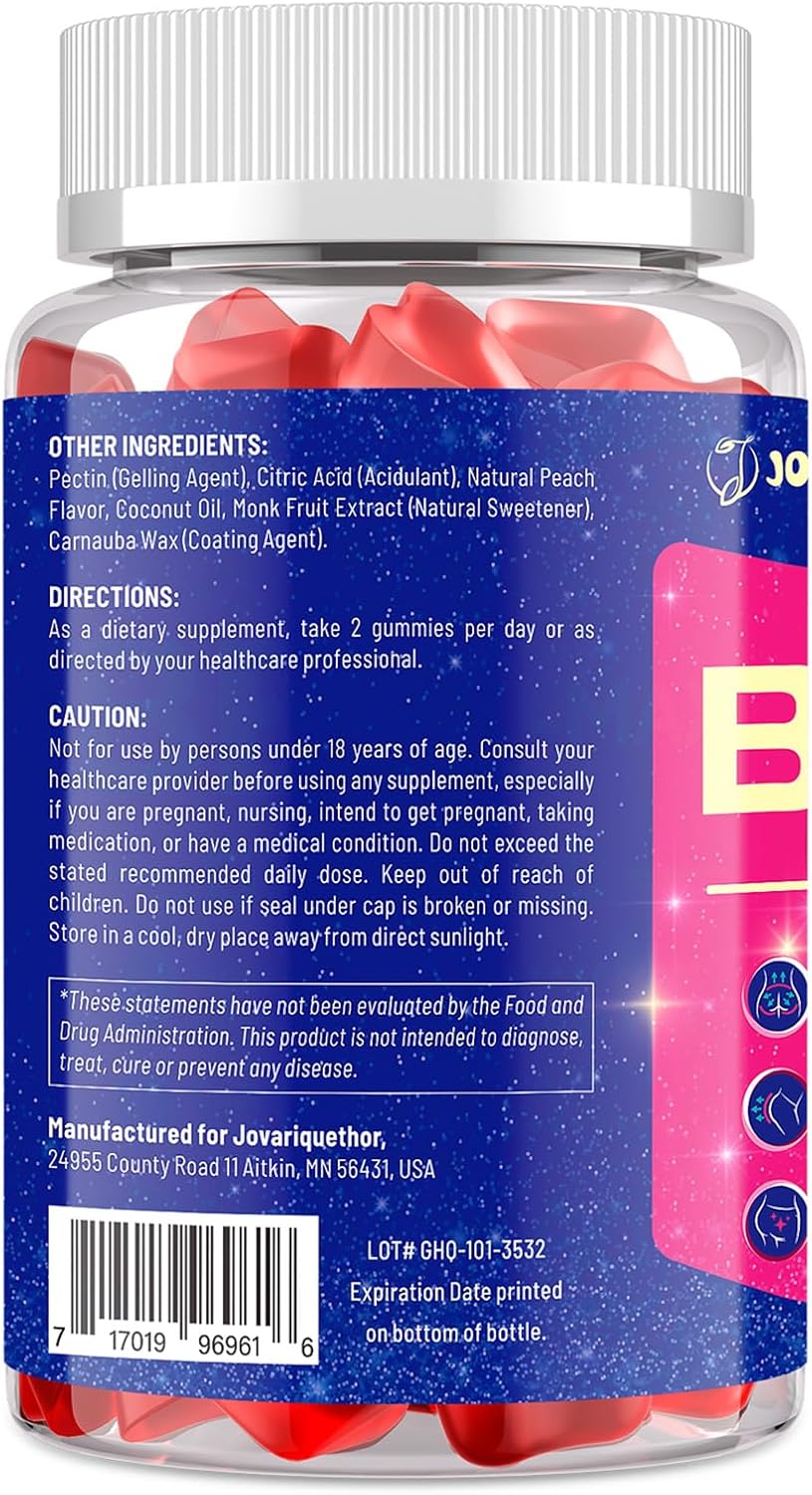 Women's BBL Gummies with Multivitamins and Herbal Extracts - Peach Flavor - 60 Gummies