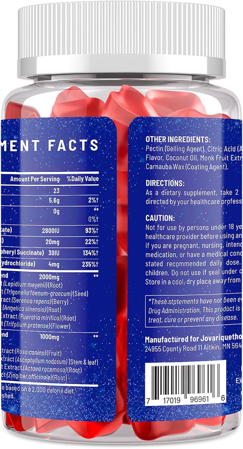 Women's BBL Gummies with Multivitamins and Herbal Extracts - Peach Flavor - 60 Gummies