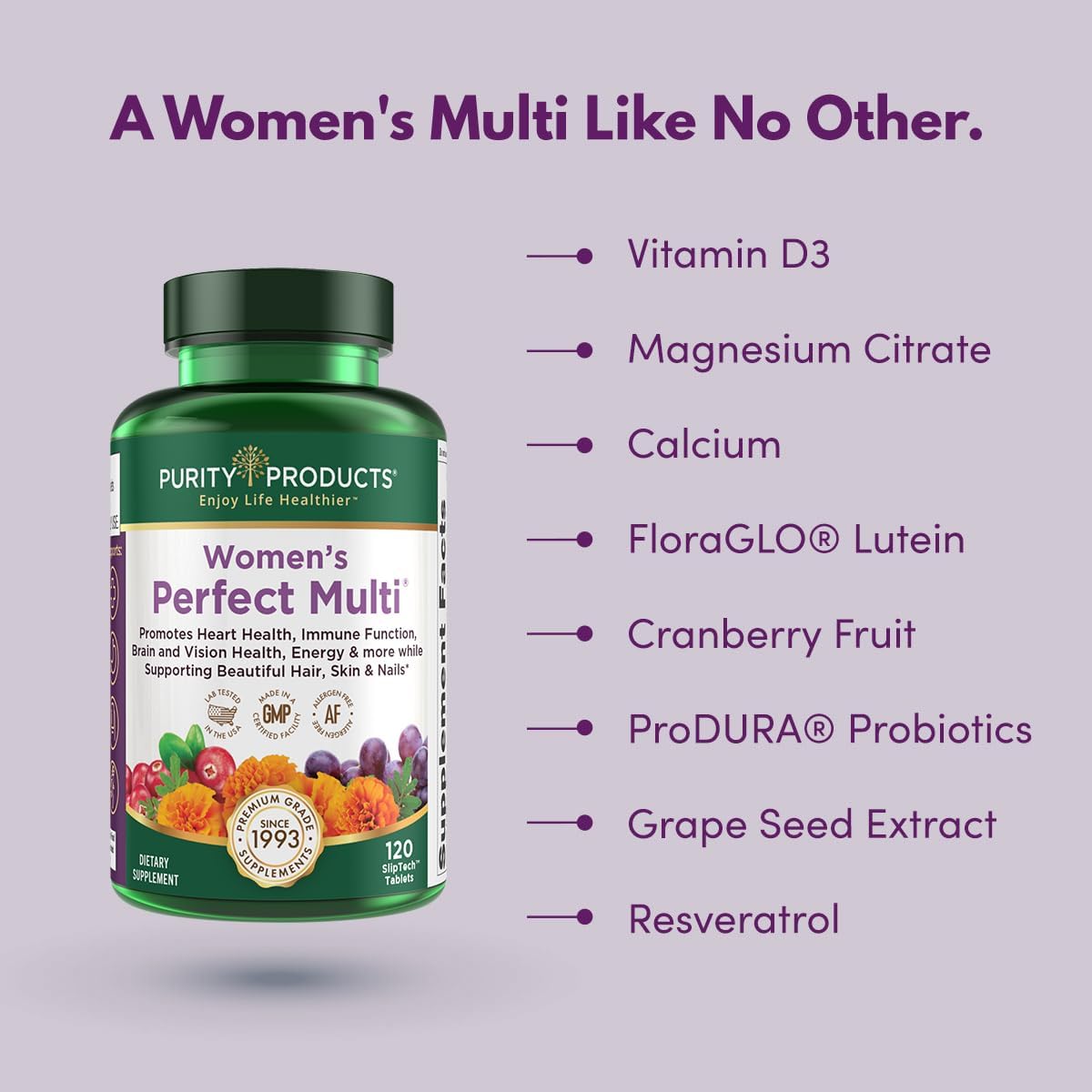 Women's Bundle: Perfect Multi Multivitamin + Flexuron Joint Formula - Supports Urinary Tract, Immune, Bone Health - Krill Oil, Hyaluronic Acid - Purity Products