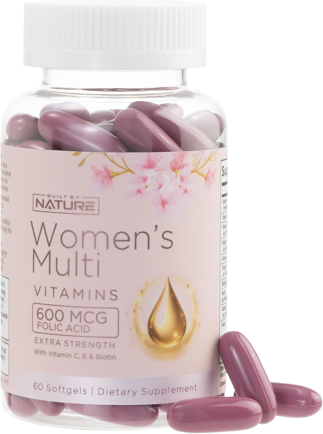 Women's Complete Daily Multivitamin Supplement with Essential Vitamins, Minerals, and Immune Support - 60 Softgels for Wellness