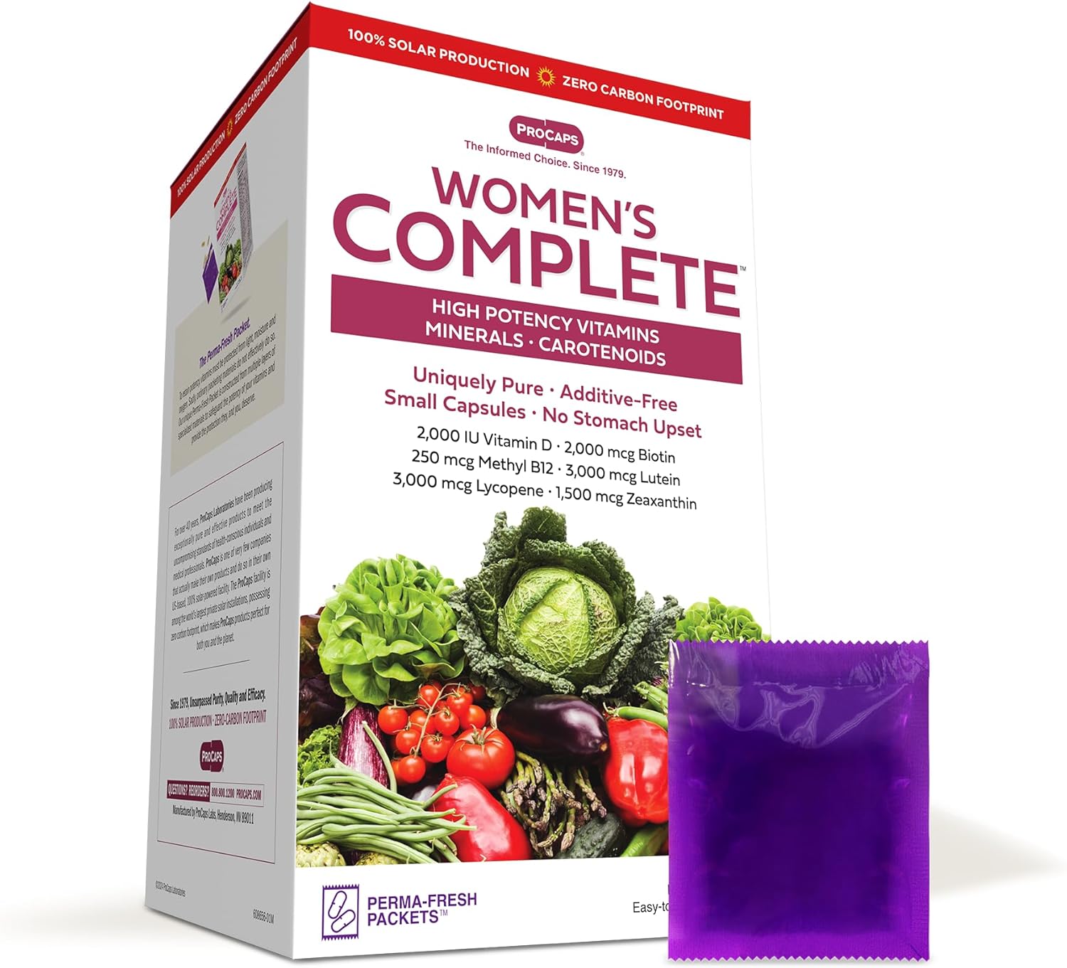 Women's Complete Multivitamin - 120 Packets with High Potencies of 30+ Nutrients, Essential Vitamins, Minerals, and Carotenoids - Small, Easy-to-Swallow Format with No Binders, Fillers, or Additives.