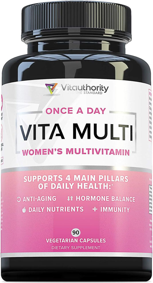 Women's Daily Multi-Vitamin with DIM, Iodine, Ashwagandha for Youthful Complexion - 30 Day Supply