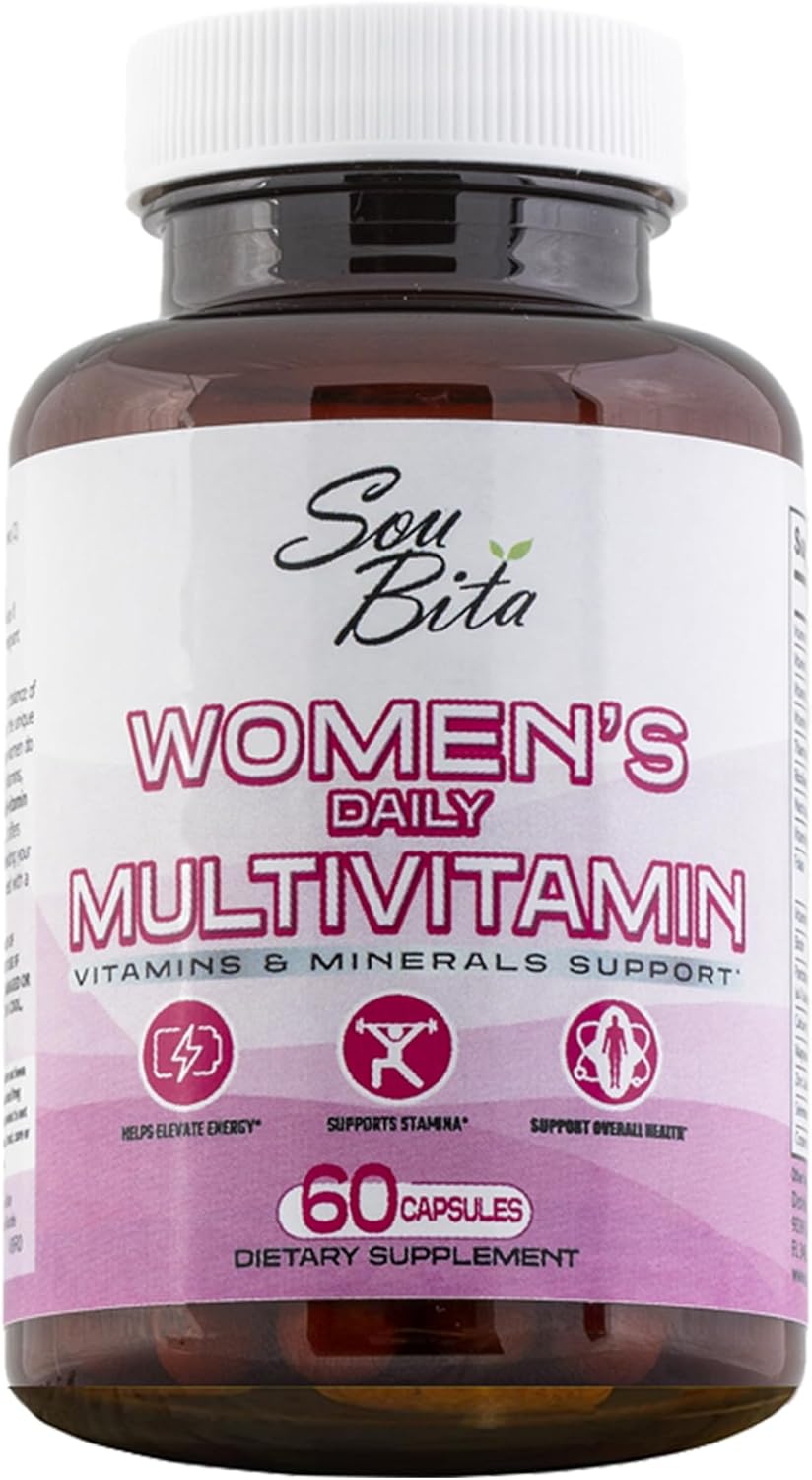 Women's Daily Multivitamin - Supports Energy, Immunity, Mood, Hair & Skin - Includes Vitamins A, B12, C, D, E, Zinc, Calcium - Vegetable Capsules - BoostGo Australia