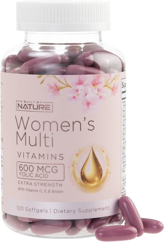 Women's Daily Multivitamin with Essential Vitamins & Minerals for Immune Health - 120 Softgels