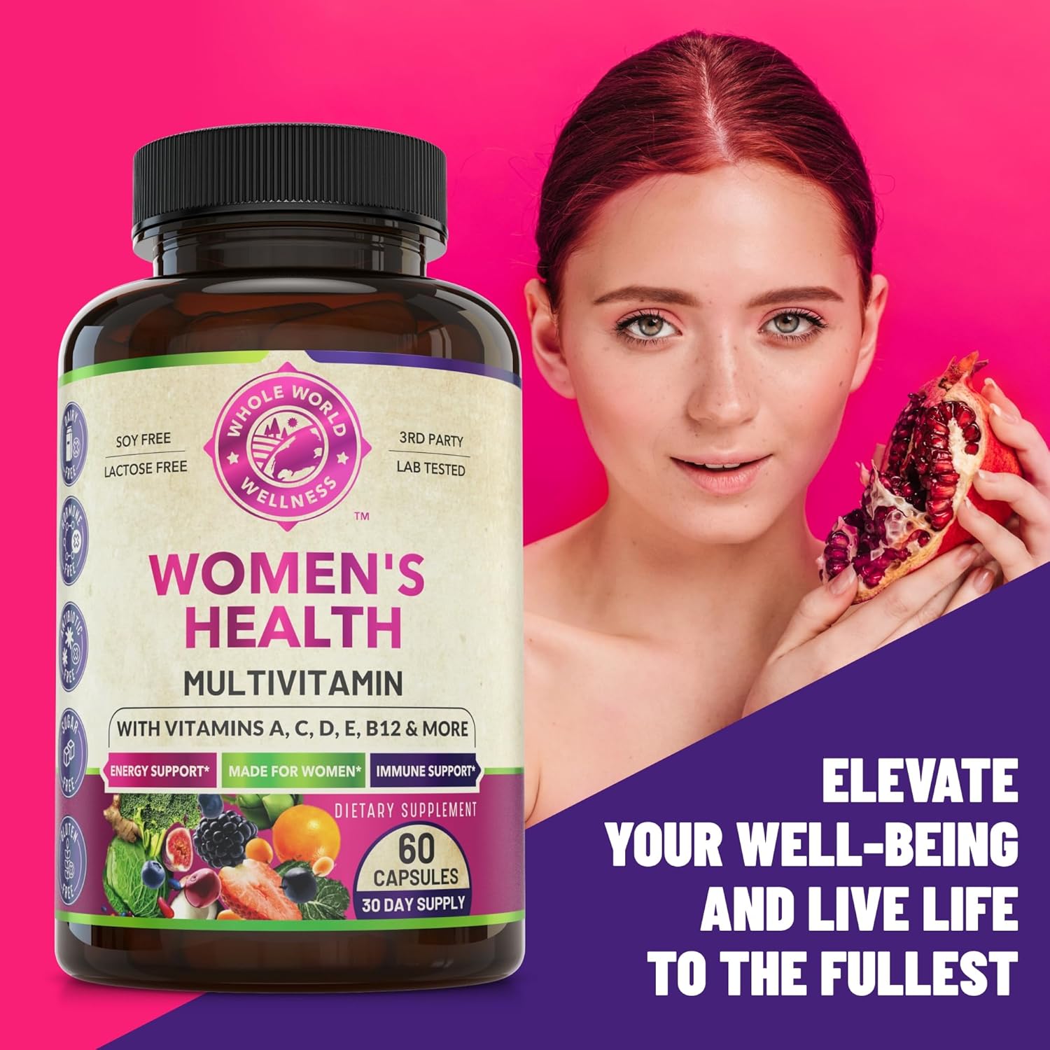 Womens Daily Multivitamins & Saffron Extract Bundle for Holistic Wellness & Boosted Energy - USA Made