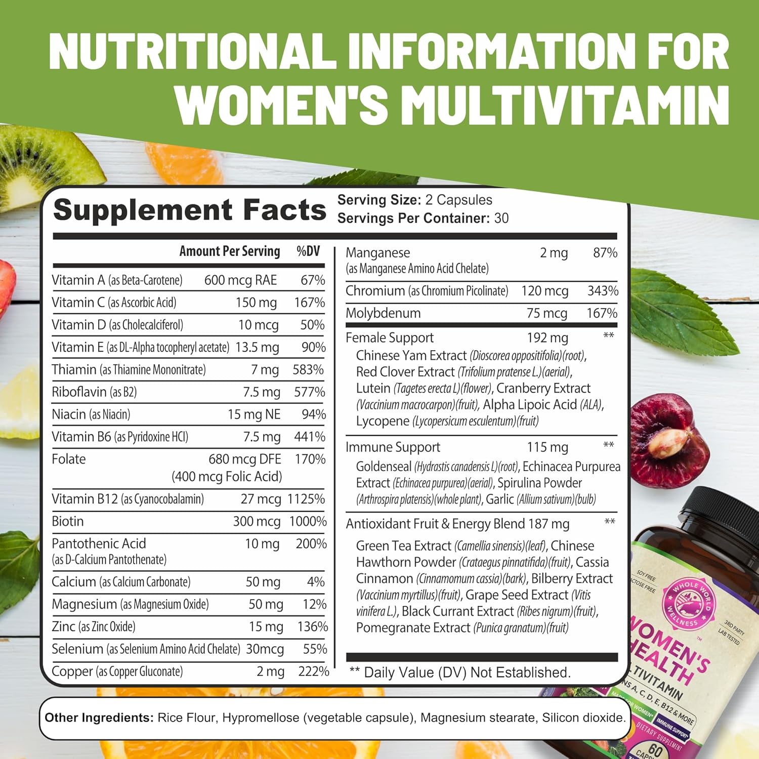 Womens Daily Multivitamins & Saffron Extract Bundle for Holistic Wellness & Boosted Energy - USA Made