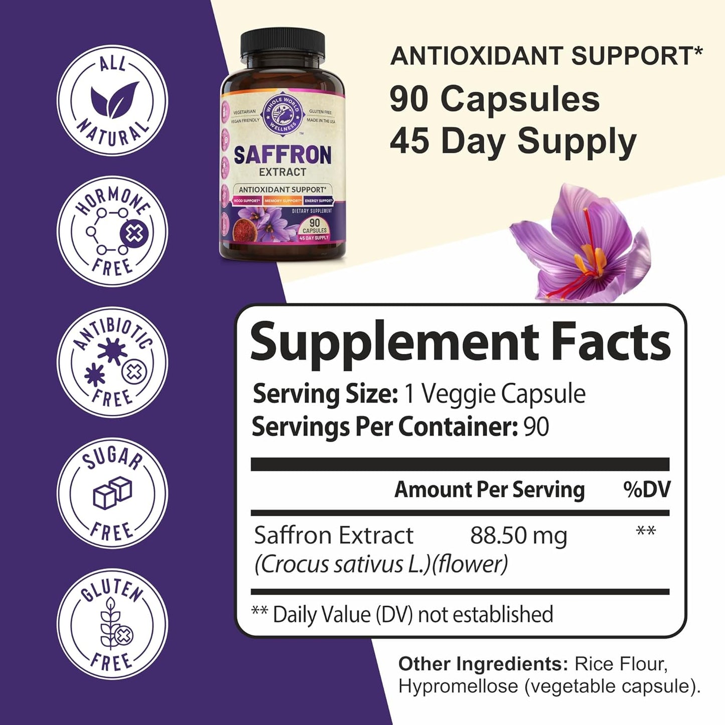 Womens Daily Multivitamins & Saffron Extract Bundle for Holistic Wellness & Boosted Energy - USA Made