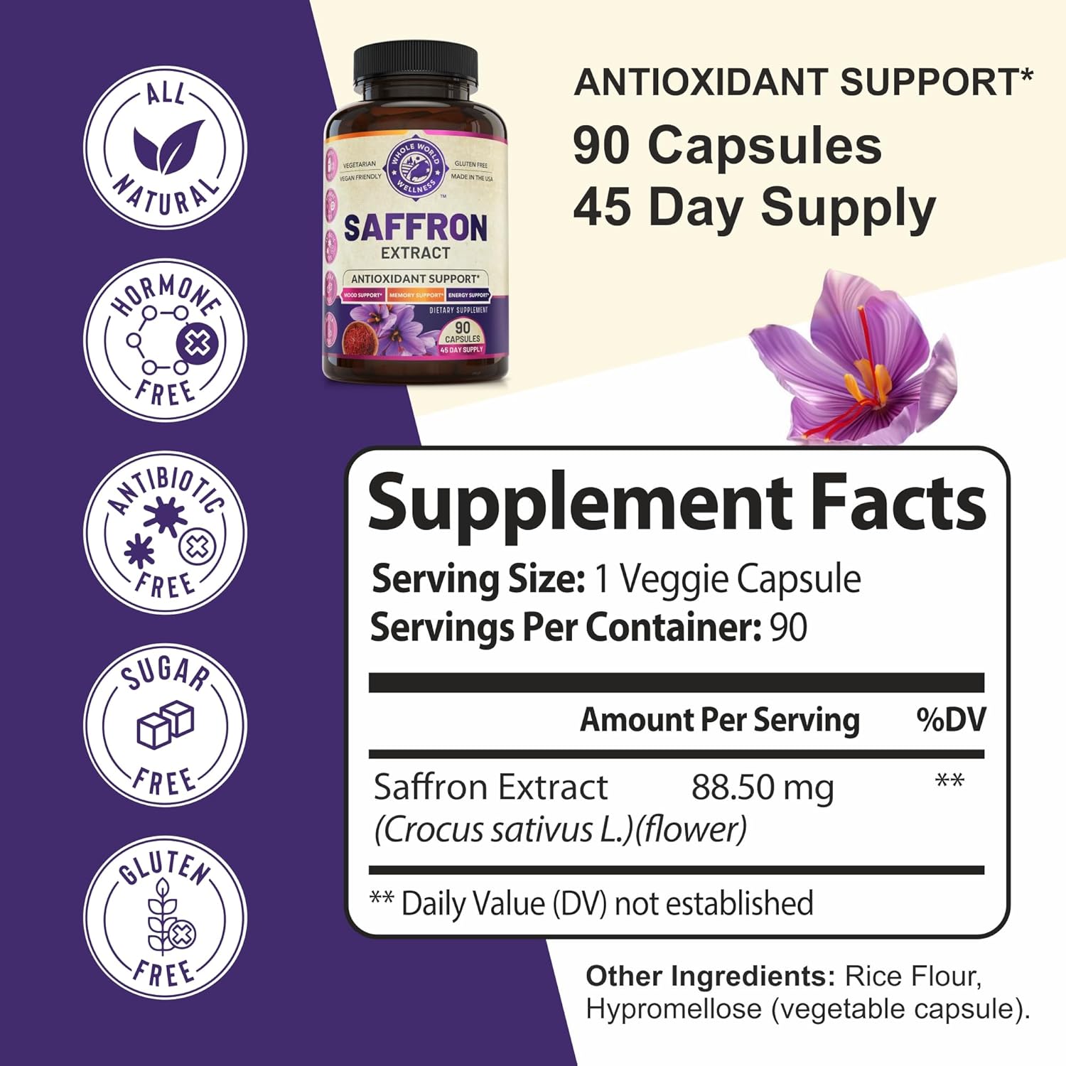 Womens Daily Multivitamins & Saffron Extract Bundle for Holistic Wellness & Boosted Energy - USA Made