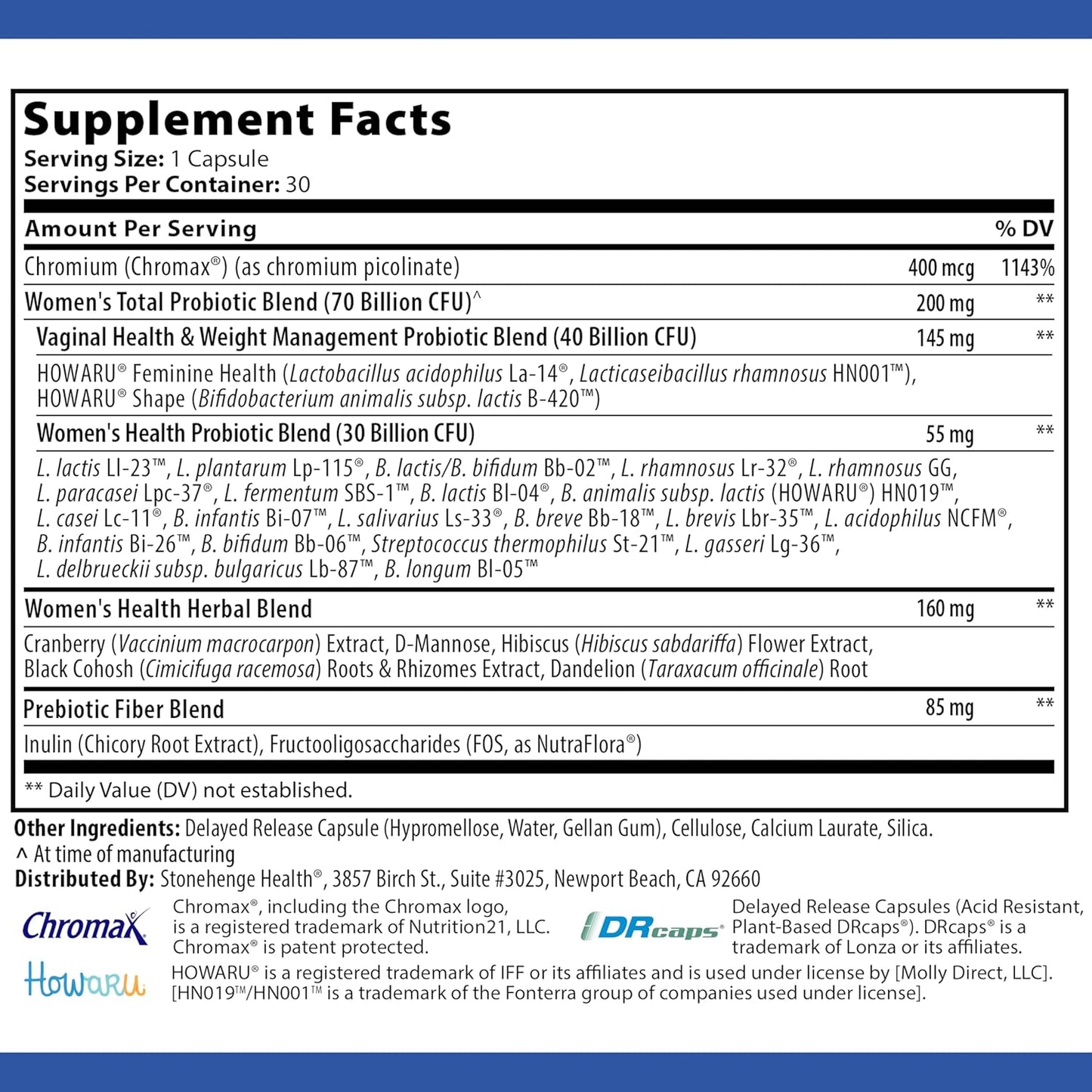 Women's Digestive & Feminine Health Bundle: Stonehenge Health Dynamic Biotics+ & Probiotics for Optimal Gut Health & Wellness