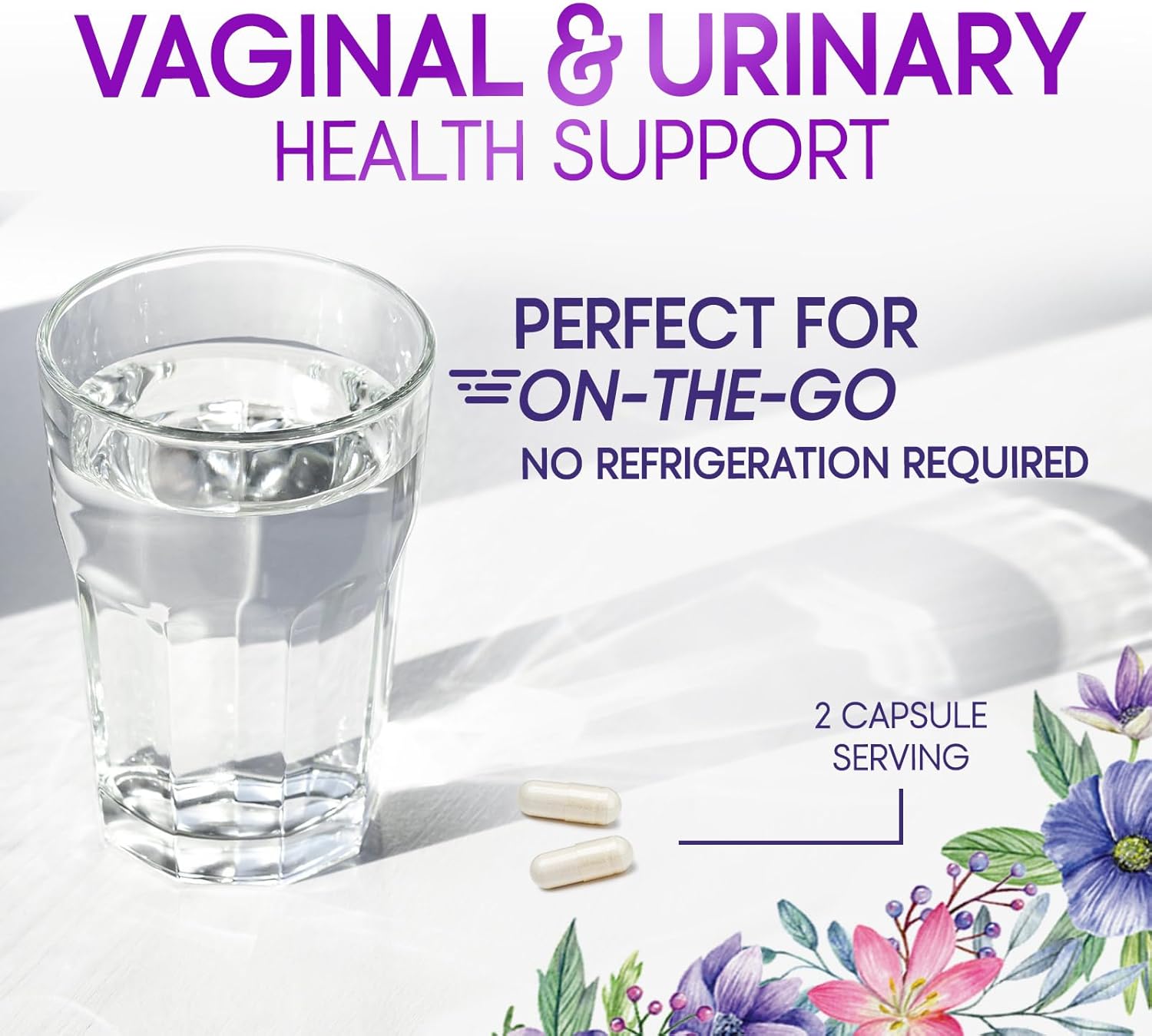 Women's Digestive Health Probiotic Supplement - 50 Billion CFU for Vaginal pH, Gut & Immune Support - 60 Capsules
