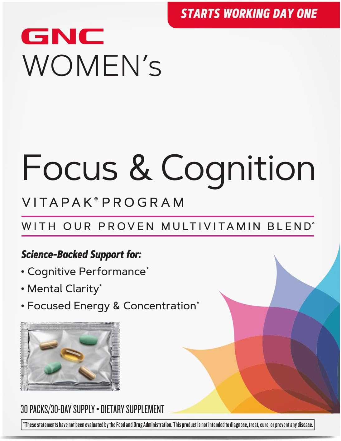 Women's Focus & Cognition Vitapak Program - 30 Servings by GNC