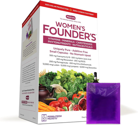 Women's Founders Multivitamin - 60 Packets - 40+ Nutrients, High Potencies, Easy-to-Swallow