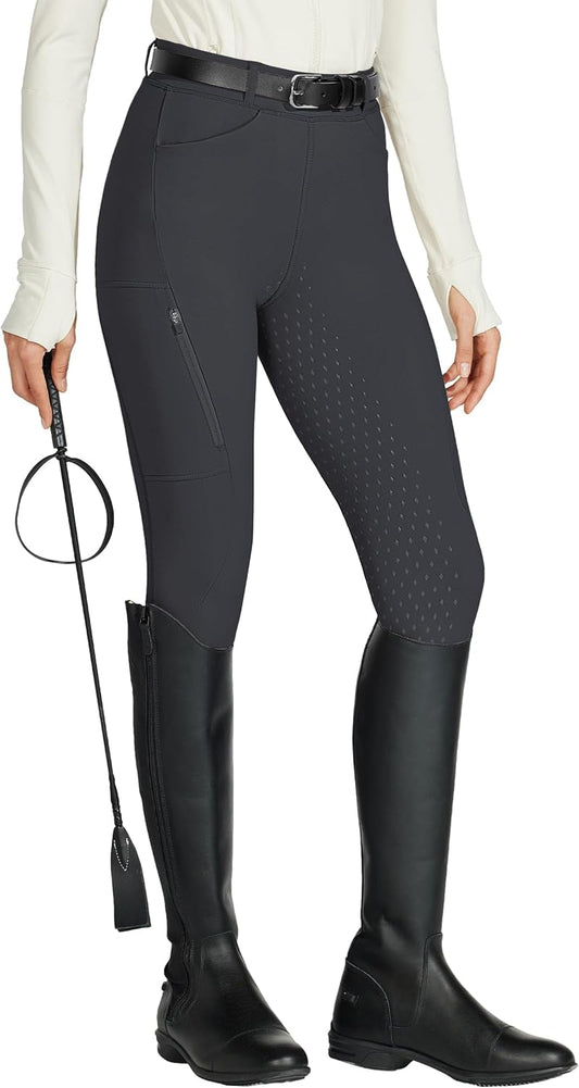Women's Full Seat Silicone Breeches with Zipped Pocket for Horseback Riding