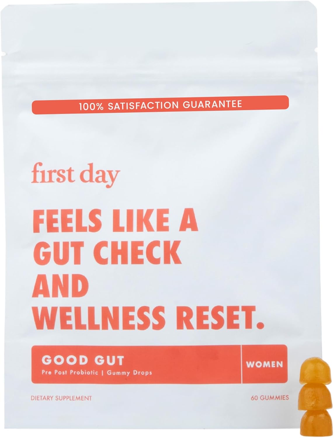 Women’s Good Gut Tribiotic Gummies – 3-in-1 Prebiotic, Probiotic & Postbiotic Supplement for Immune & Digestive Health - 30-Day Supply