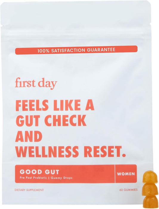 Women’s Good Gut Tribiotic Gummies – 3-in-1 Prebiotic, Probiotic & Postbiotic Supplement for Immune & Digestive Health - 30-Day Supply