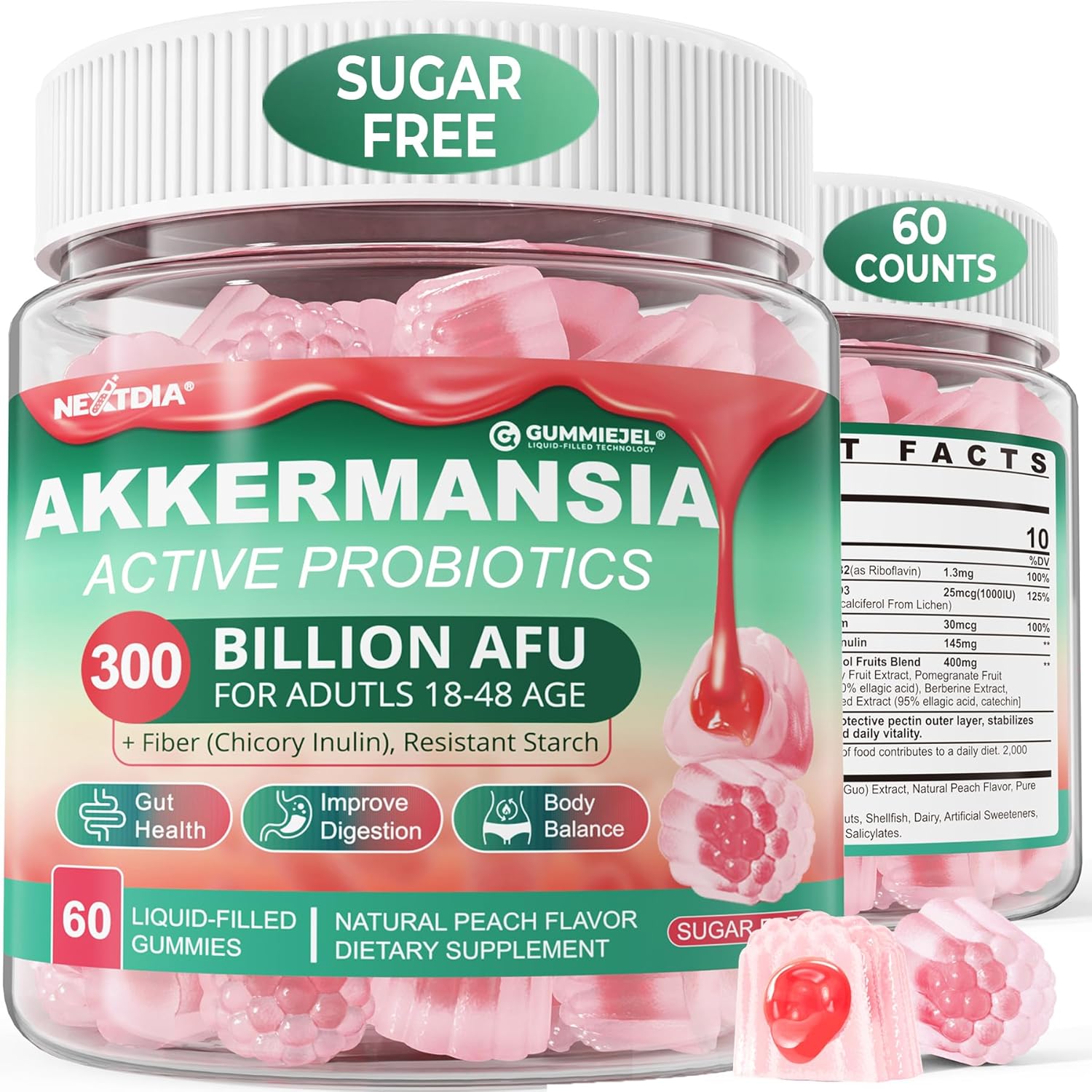 Women's Gut Health Bundle: Akkermansia Probiotics & Methylated B Complex Vitamin Gummies by Nextdia
