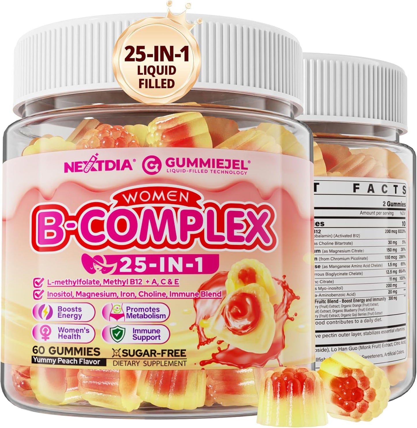 Women's Gut Health Bundle: Akkermansia Probiotics & Methylated B Complex Vitamin Gummies by Nextdia